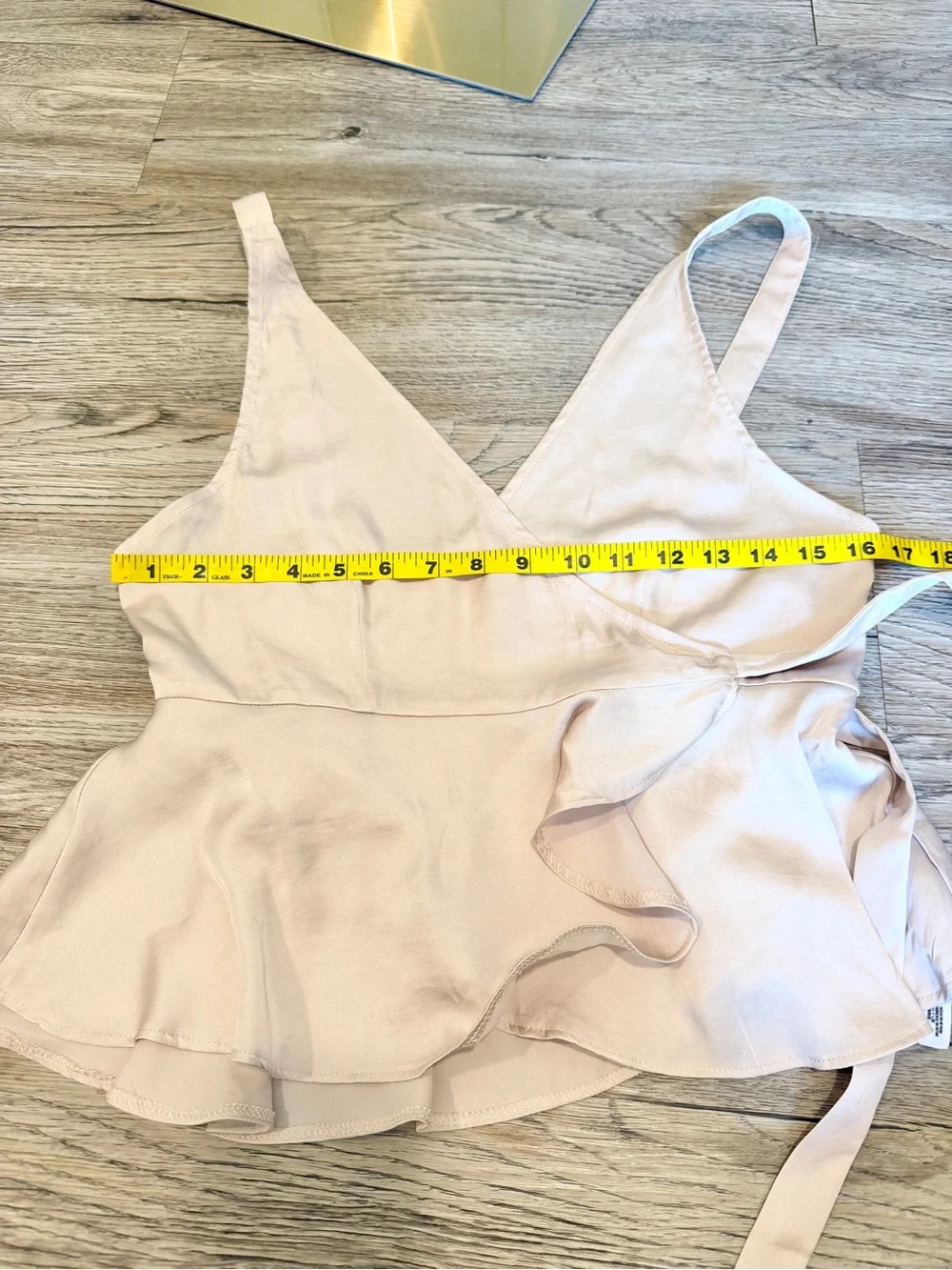 Free People Satin Wrap Peplum Top Vanilla Soft Girl Feminine Old Money Coquette